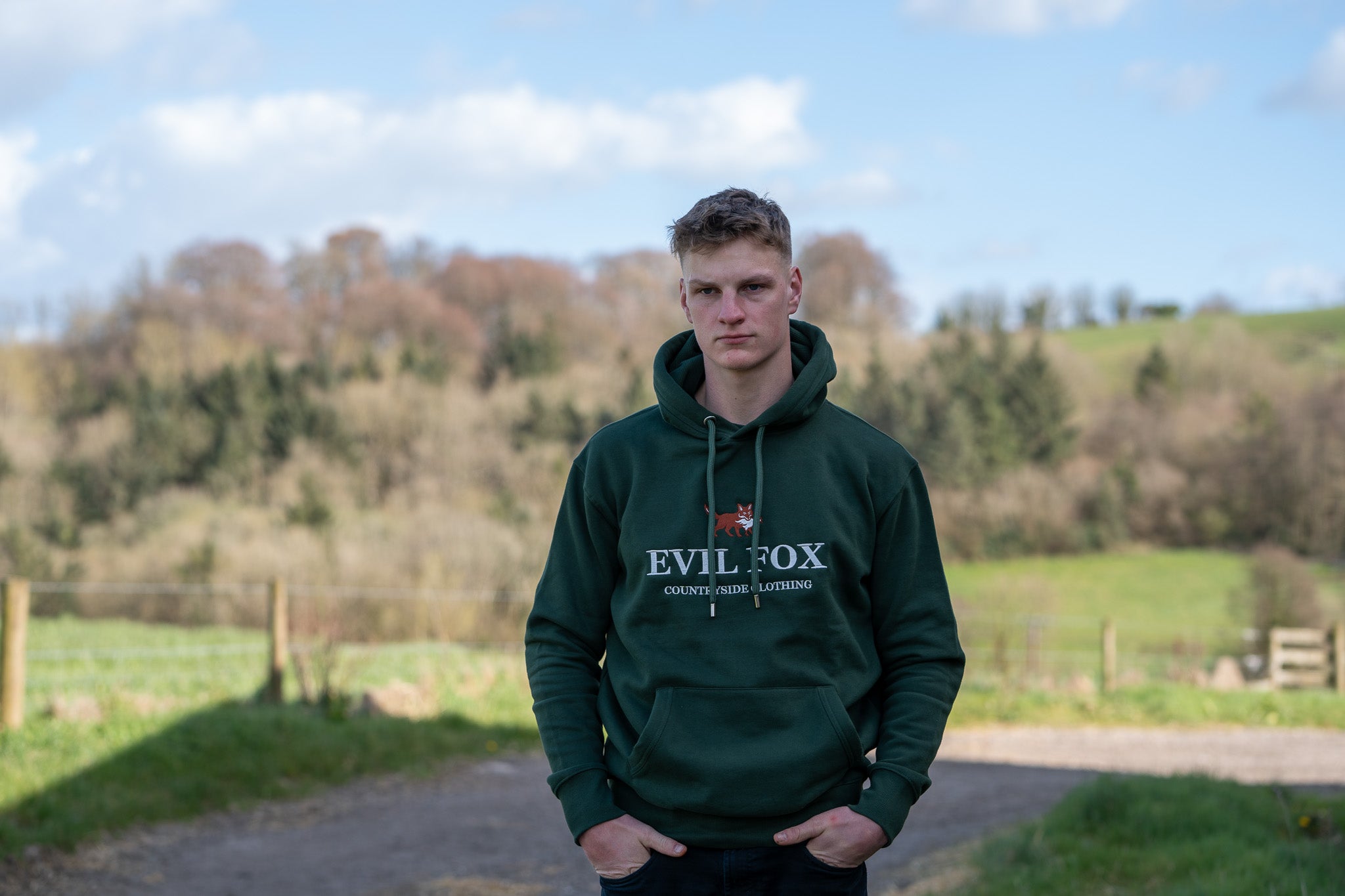 Evil Fox Forest Green Hoodie