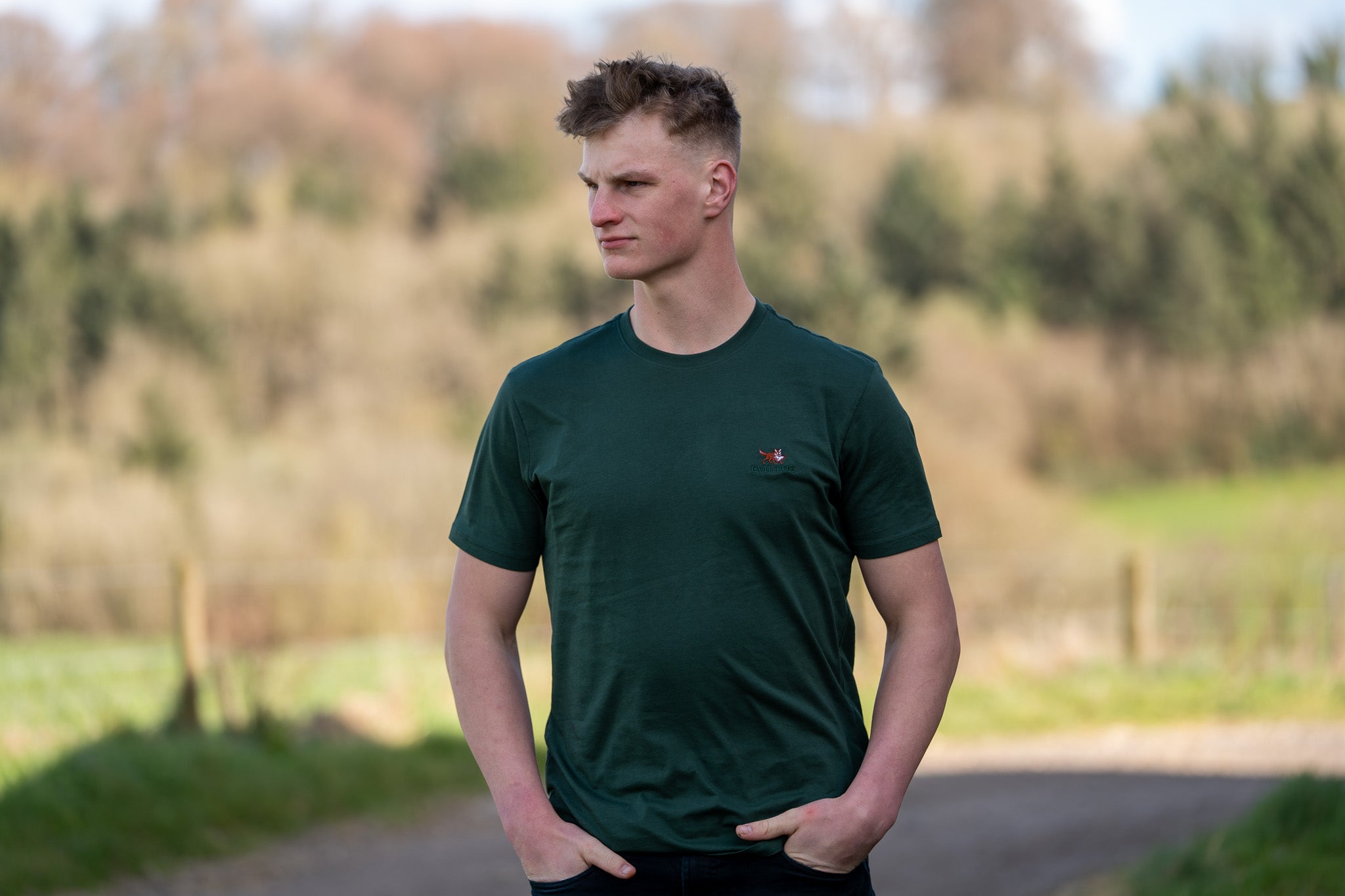 Evil Fox forest green t-shirt