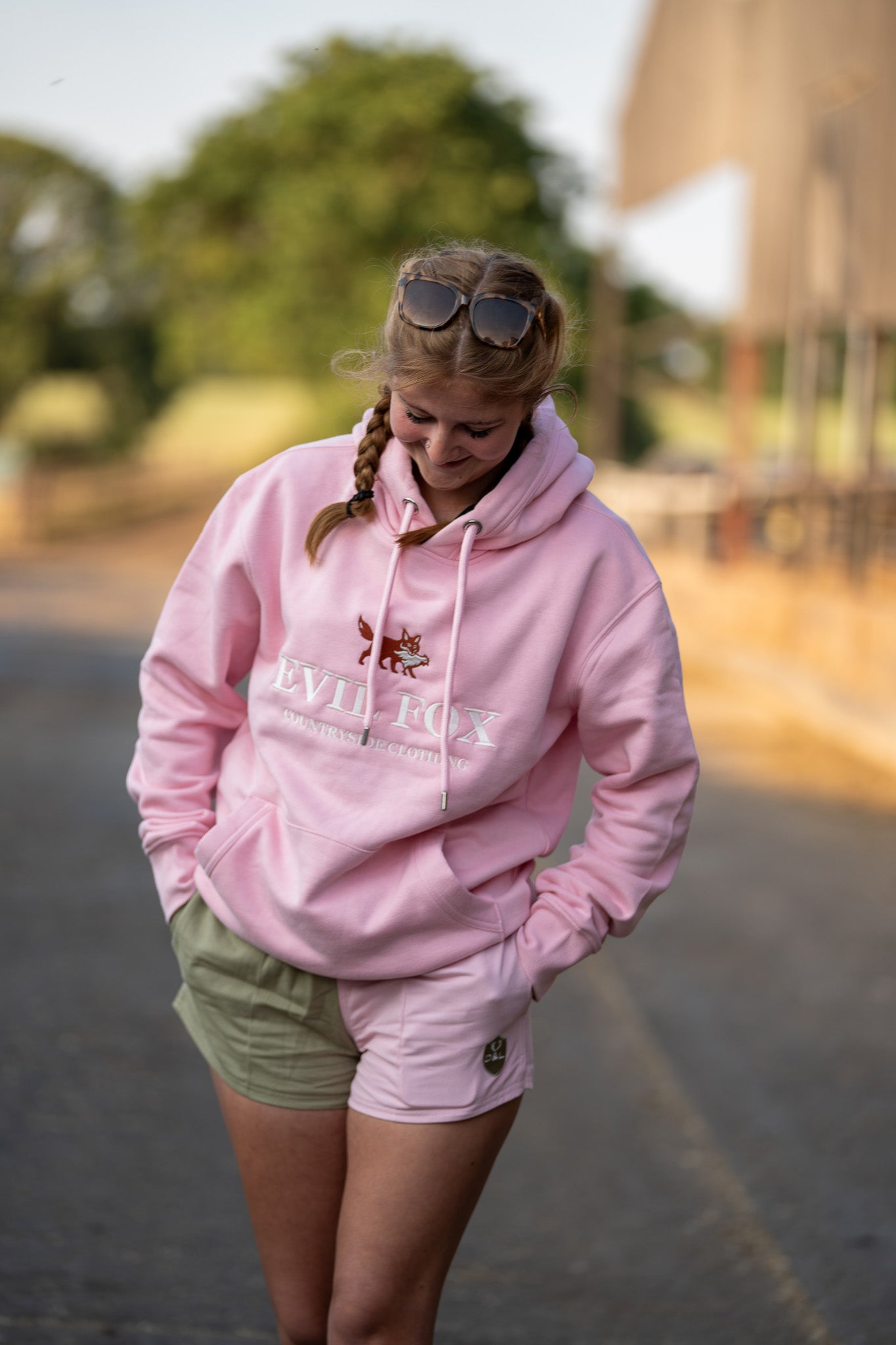Evil Fox Cub Pink Hoodie
